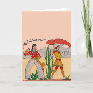 Tarjeta del día de San Valentín del vaquero del