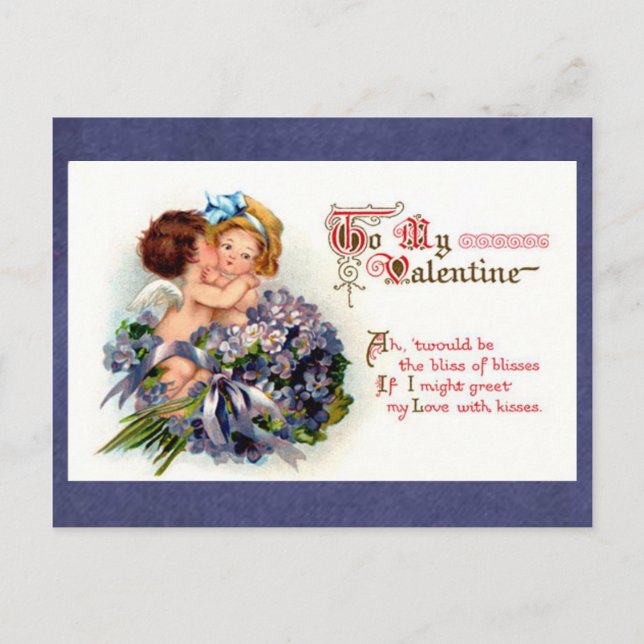 Tarjeta del día de San Valentín del Victorian "la (Anverso)