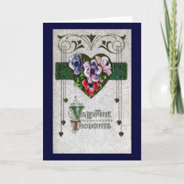 Tarjeta del día de San Valentín del vintage de las