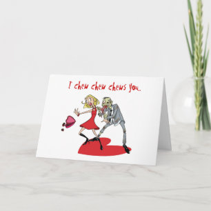 Tarjeta del día de San Valentín del zombi