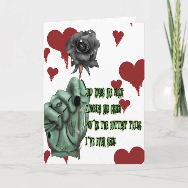 tarjeta del día de San Valentín del zombi (Anverso)