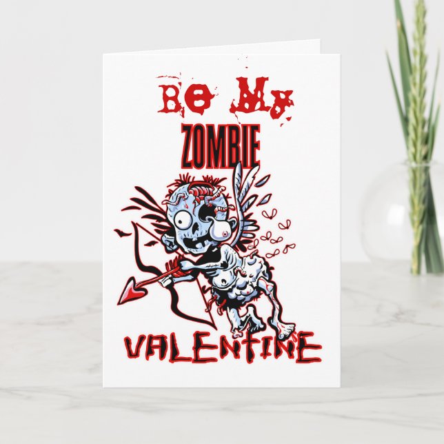 Tarjeta del día de San Valentín del zombi (Anverso)