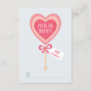 Tarjeta del día de San Valentín dulce de la sala
