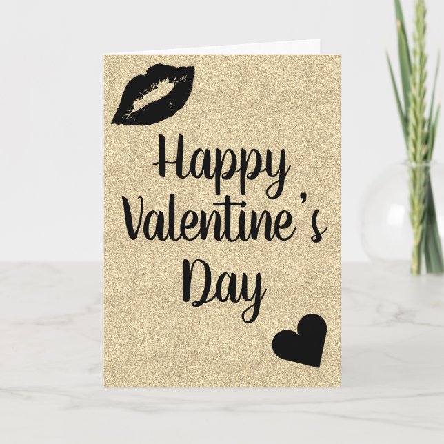 Tarjeta del día de San Valentín elegante y bonita (Anverso)