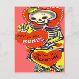 Tarjeta del día de San Valentín esquelética del