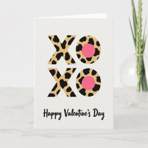Tarjeta del día de San Valentín Fashion Xoxo