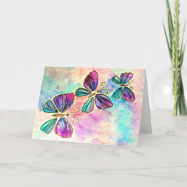 Tarjeta del Día de San Valentín Feliz con Mariposa