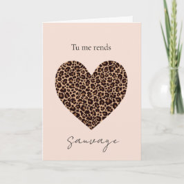Tarjeta del Día de San Valentín Francesa Estoy Loc
