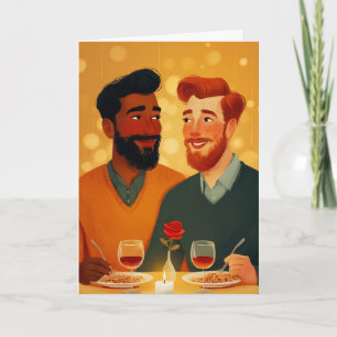 Tarjeta del Día de San Valentín Gay — Dos Hombres,