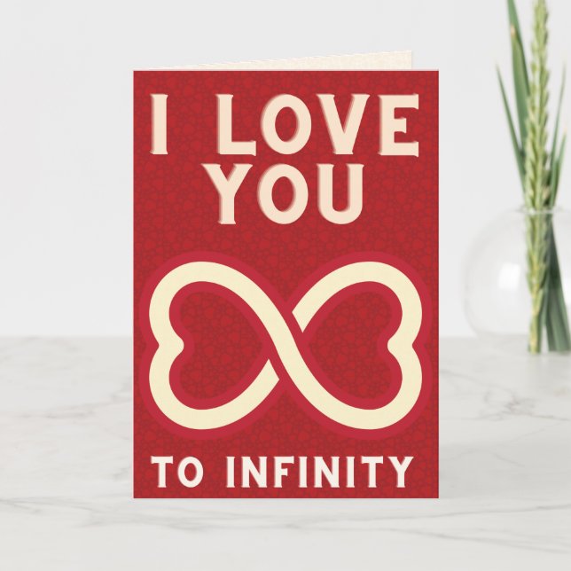 Tarjeta del Día de San Valentín Hasta el Infinito  (Anverso)