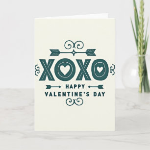 Tarjeta del Día de San Valentín Heart Xoxo