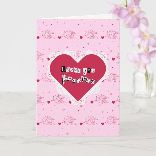 Tarjeta del Día de San Valentín Hecha a Mano Te Am (Orquídea)