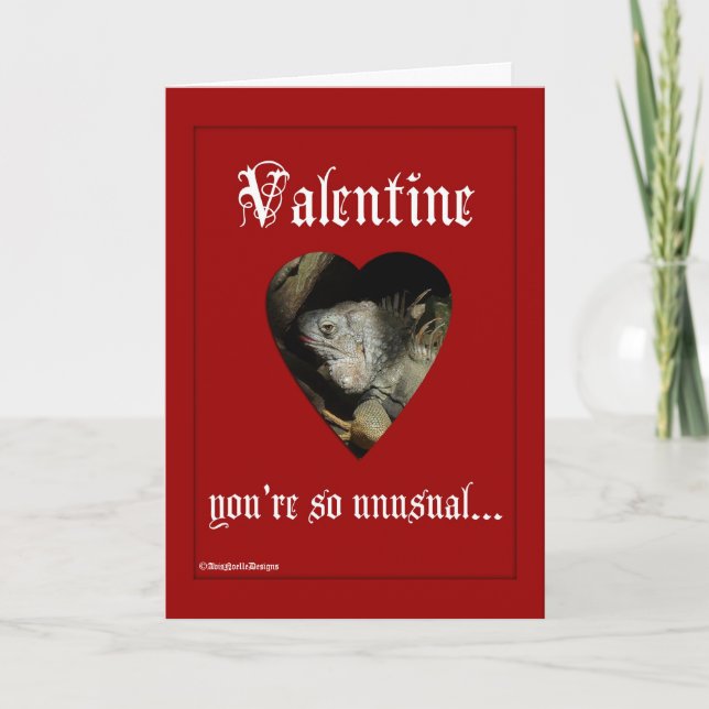 Tarjeta del día de san valentín-Iguana del amor (Anverso)