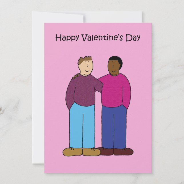Tarjeta del día de San Valentín interracial para (Anverso)