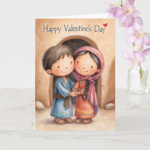 Tarjeta del Día de San Valentín lado a lado