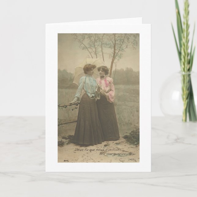 Tarjeta del día de San Valentín lesbiana de la (Anverso)