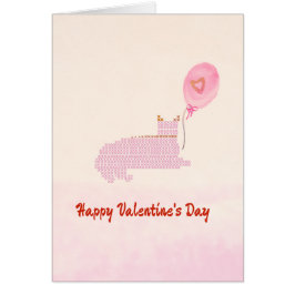 Tarjeta del Día de San Valentín linda y feliz