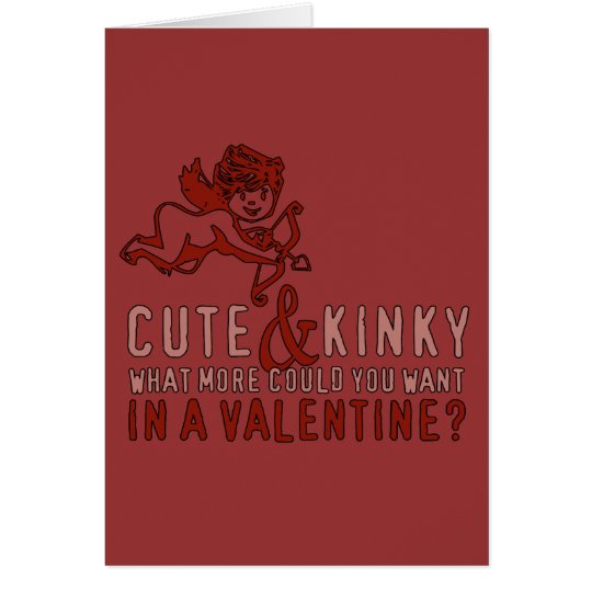 Tarjeta del día de San Valentín linda y rizada