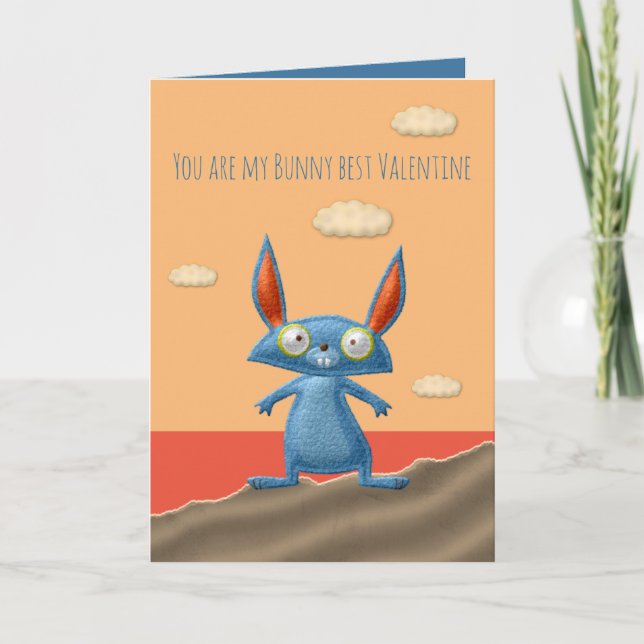 Tarjeta del Día de San Valentín Mejor Conejito (Anverso)