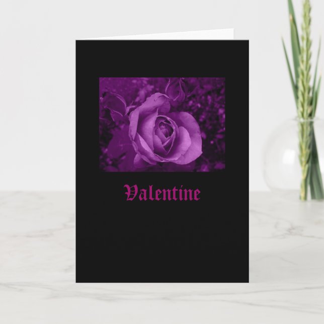 Tarjeta del día de San Valentín negra (Anverso)