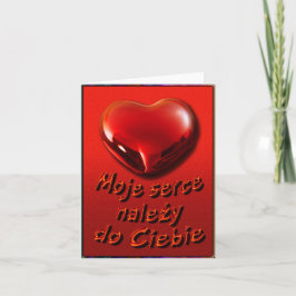 Tarjeta del día de San Valentín Notecard en polaco