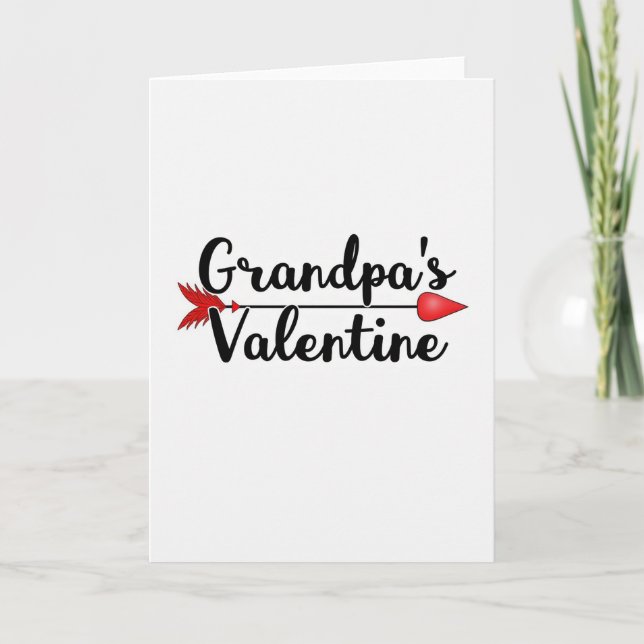 Tarjeta del Día de San Valentín para Abuelo con Fl (Anverso)