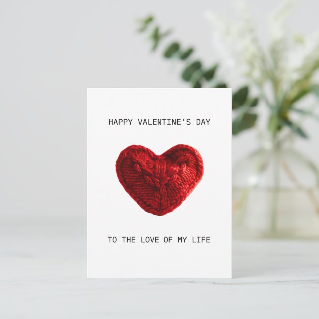 TARJETA DEL DÍA DE SAN VALENTÍN para el amor de mi (Anverso de pie)