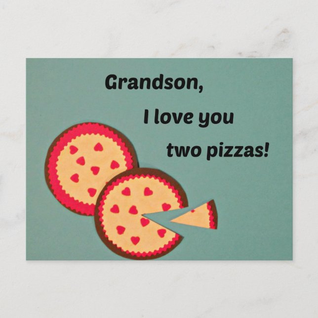 Tarjeta del día de San Valentín para el nieto - (Anverso)