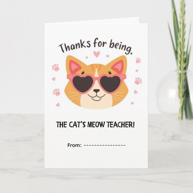 Tarjeta del Día de San Valentín para el profesor e (Anverso)