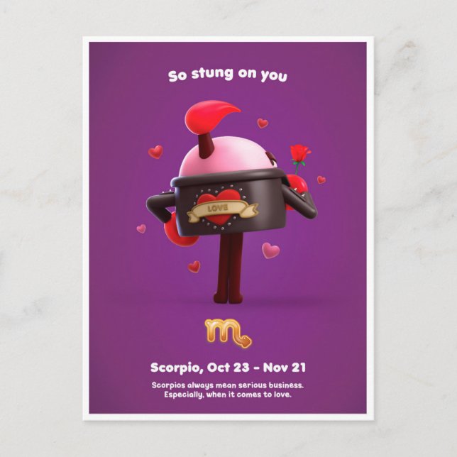 Tarjeta del Día de San Valentín para Escorpio (Anverso)