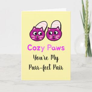 Tarjeta del Día de San Valentín para gatos Pareja