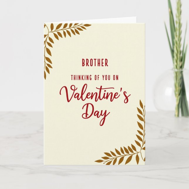 Tarjeta del Día de San Valentín para Hermano (Anverso)