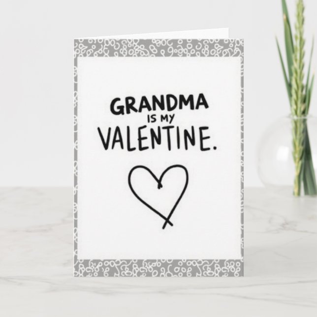 Tarjeta del Día de San Valentín para la Abuela (Anverso)
