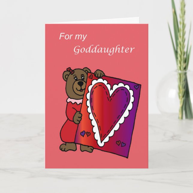 Tarjeta del día de San Valentín para la ahijada (Anverso)