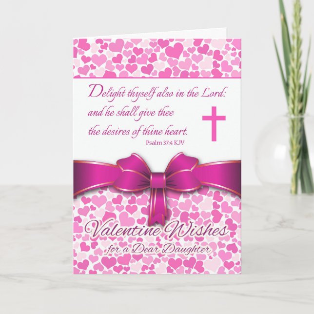 Tarjeta del día de San Valentín para la hija, (Anverso)