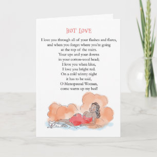 Tarjeta del Día de San Valentín para la menopausia