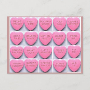 Tarjeta del día de San Valentín para los perros