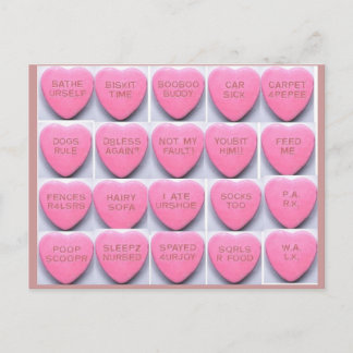 Tarjeta del día de San Valentín para los perros