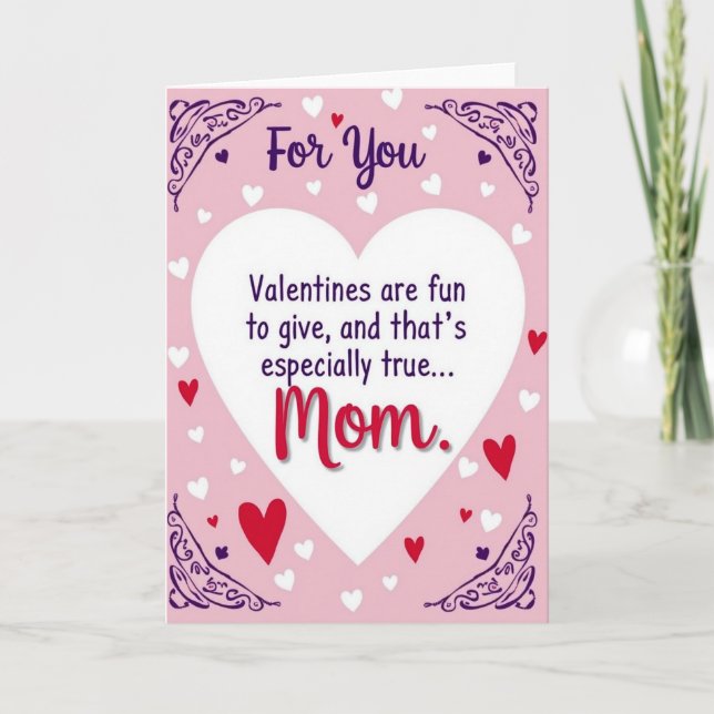Tarjeta del Día de San Valentín para Mamá (Anverso)