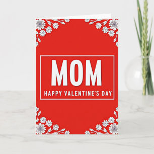 Tarjeta del Día de San Valentín para Mamá Feliz