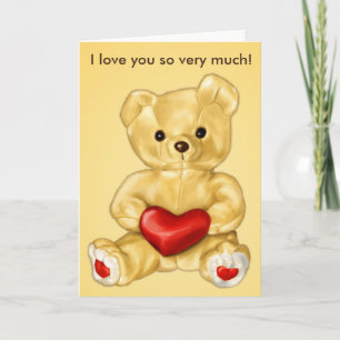 Tarjeta del Día de San Valentín para marido oso de