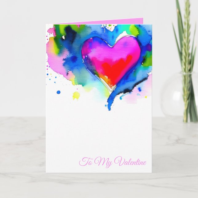 Tarjeta del Día de San Valentín - Para Mi Amor (Anverso)