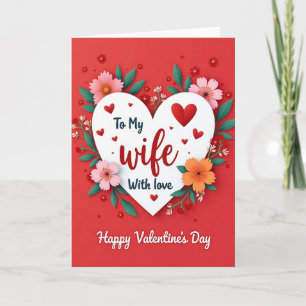 Tarjeta del Día de San Valentín para mi esposa