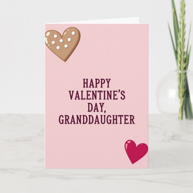 Tarjeta del Día de San Valentín para Nieta (Anverso)