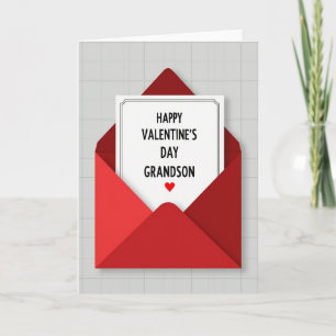 Tarjeta del Día de San Valentín para Nieto con Sin
