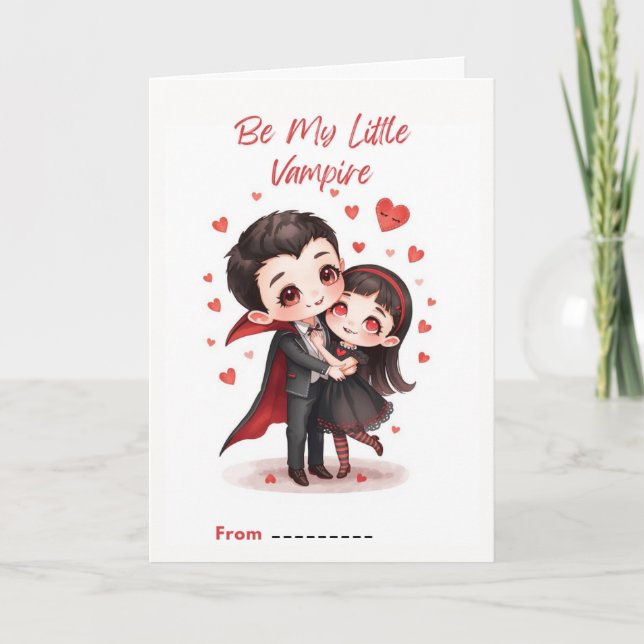 Tarjeta del Día de San Valentín para Pareja de Vam (Anverso)