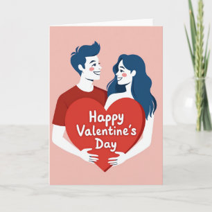 Tarjeta del Día de San Valentín para Pareja Feliz