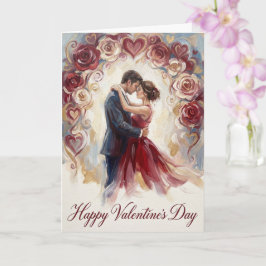Tarjeta del Día de San Valentín para Pareja Feliz