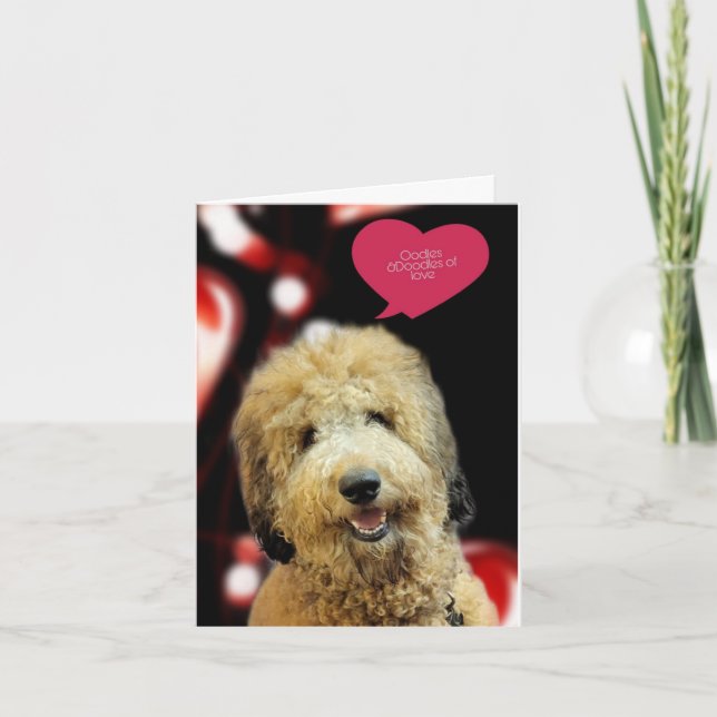 Tarjeta del Día de San Valentín para Perro Doodle  (Anverso)