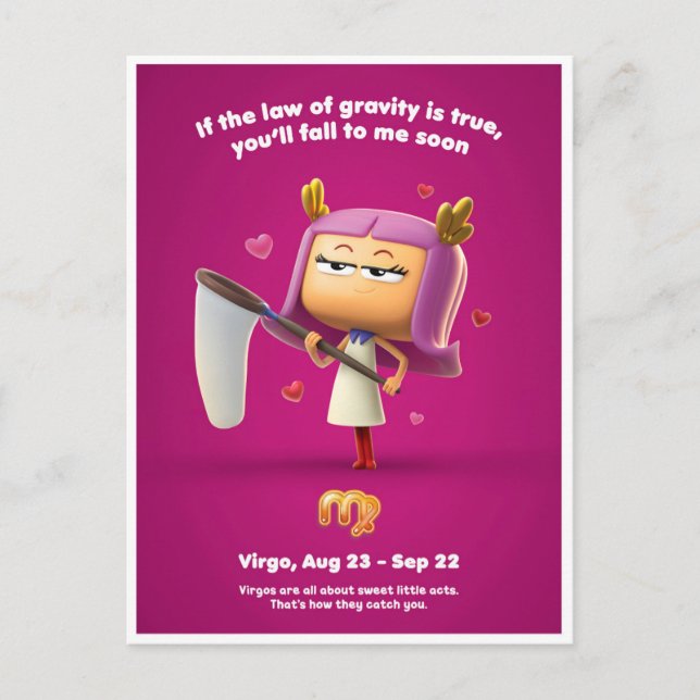 Tarjeta del Día de San Valentín para Virgo (Anverso)